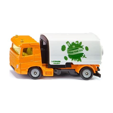 Siku Street Sweeper Toy Metalplastic Yellowwhite Folding 1104