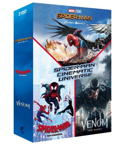 Spider Man Coffret Spider Man Cinematic Universe 3 Films DVD DVD Zone