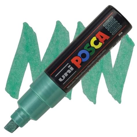 Posca Pc K Chisel Tip Paint Marker Metallic Green Hobbyshop Ie