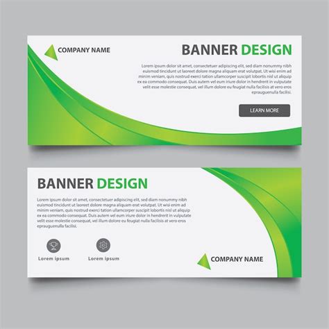 Premium Vector Green And White Banner Template