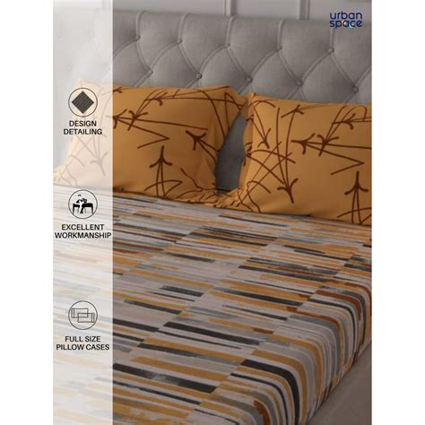 Urban Space Divine Collection Tc Cotton Double Bedsheet With