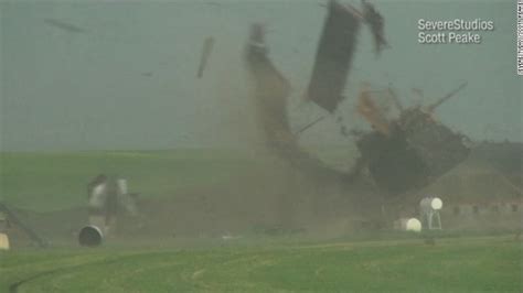 Storm Chaser Videos Tornado Destroying Barn In Nebraska