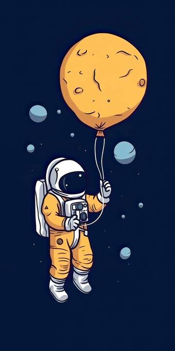 Premium Vector | Astronaut in space and balloon