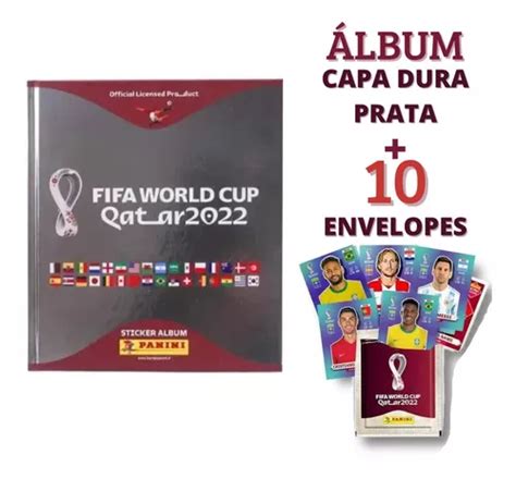 Álbum Copa Do Mundo 2022 Capa Dura Prata 50 Figurinhas