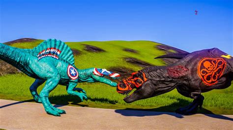 Spinosaurus Captain America Vs Hydra Tyrannosaurus Rex Joker I Rex