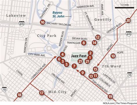 The Ultimate New Orleans Jazz Fest 2014 Parking Guide: map, list