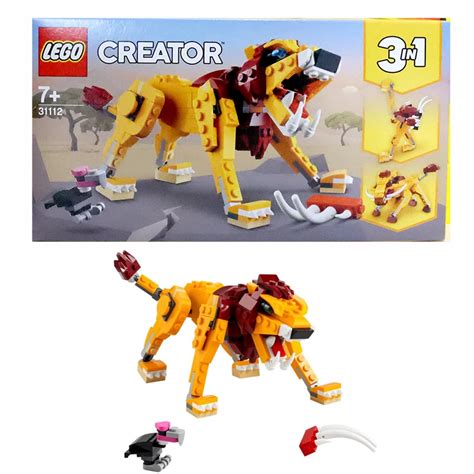 LEGO-31112-Creator-3-in-1-Wild-Lion-Ostrich-Warthog-Animal-Figurines ...