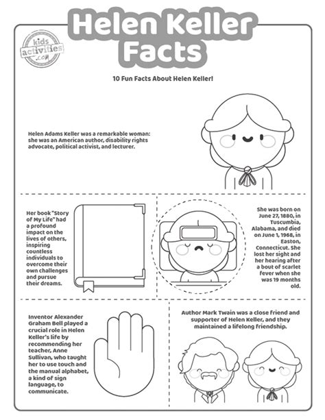Helen Keller Worksheets Facts Information For Kids