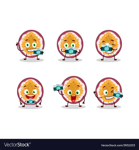 Photographer Profession Emoticon With Slice Vector Image