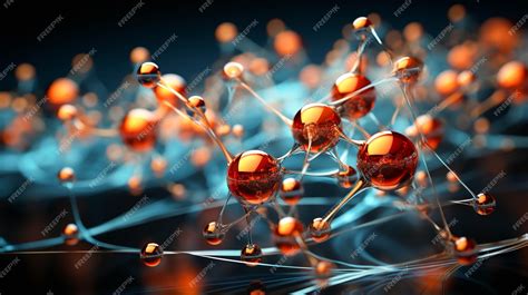 Premium Photo Atoms And Molecules Model Of Atoms Science Background