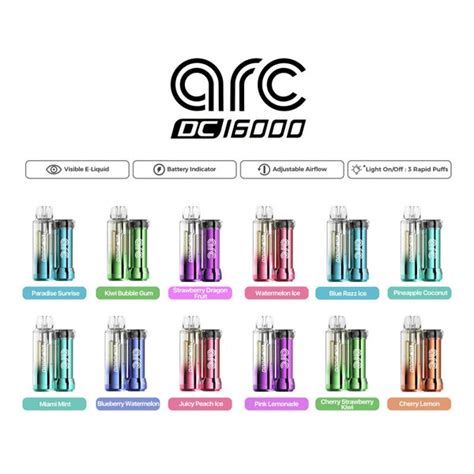 Arc Dc16000 16k Puffs Disposable Vape All Flavors Apvs