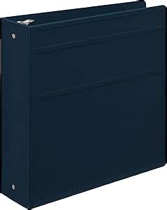 Carstens Inch Heavy Duty Ring Binder Side Opening Navy Blue