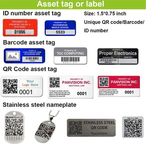 Metal Or Plastic Asset Tag Stickers Asset Labels Label Tag Saraland