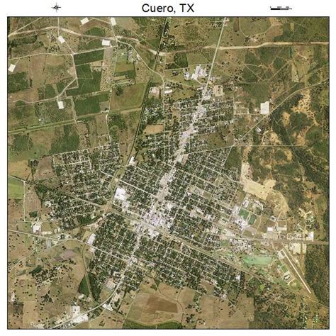 Aerial Photography Map of Cuero, TX Texas