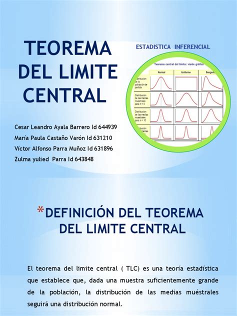 Presentación Teorema Del Limite Central Exposicion Pdf