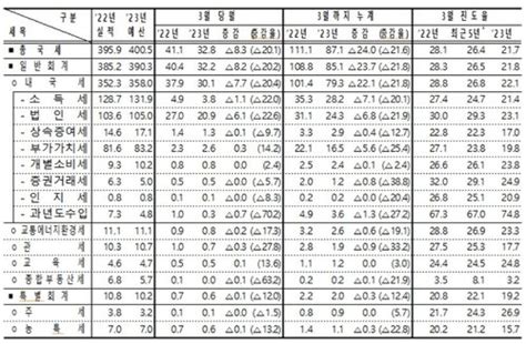 1∼3월 세수 24조원 덜 걷혀법인세 6조8천억 펑크 네이트 뉴스