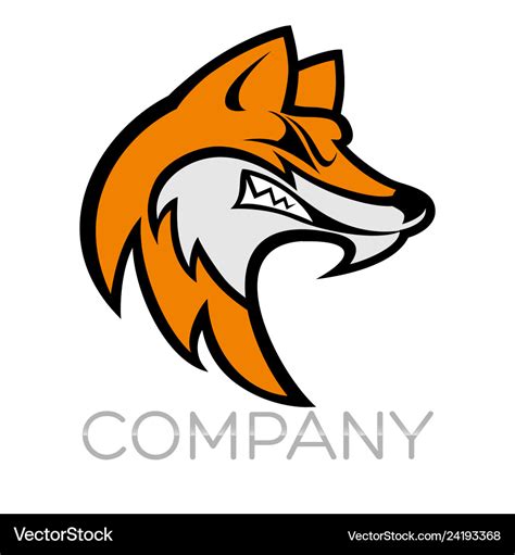 Fuchs Maskottchen Logo Lizenzfreies Vektorbild