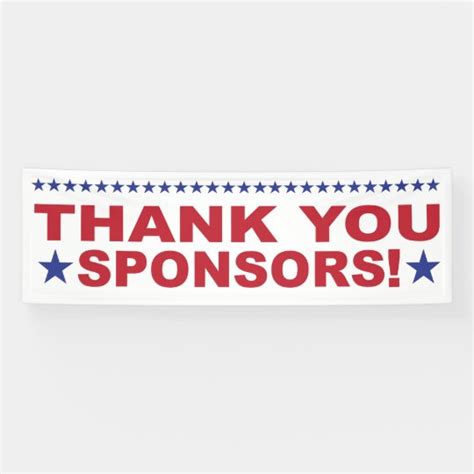 Thank You Sponsors event banner | Zazzle.com