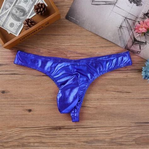 Sissy Pouch Panties Sexy Mens Faux Leather G String Gay Underwear