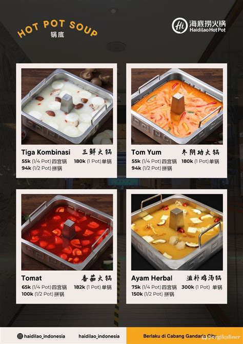 Selalu Diperbarui Menu Haidilao Hot Pot Gandaria