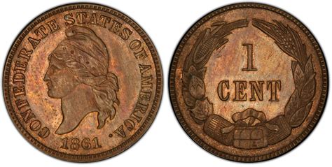 1861 1C CSA Original (Special Strike) Confederate States of America ...