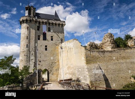 Castle of Chinon - France Stock Photo - Alamy