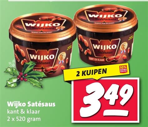 Wijko Satesaus 2x 520 Gram Aanbieding Bij Nettorama