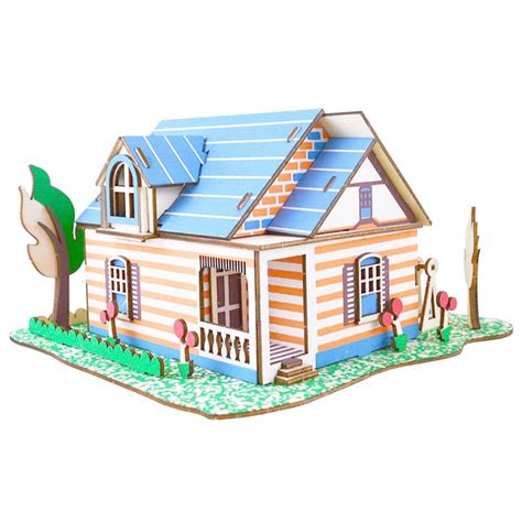 3d House Puzzle Wooden Game Wooden Puzzle Outdoor Game Children