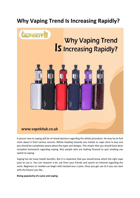 Ppt Why Vaping Trend Is Increasing Rapidly Powerpoint Presentation