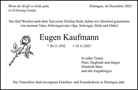 Eugen Kaufmann Gemeinsam Gedenken