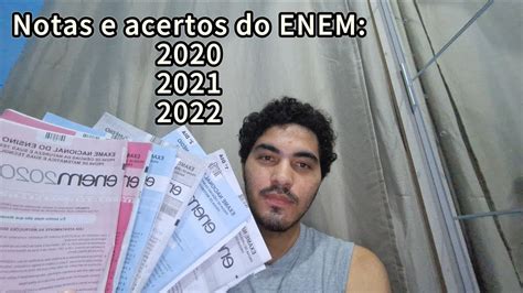 MINHA EVOLUÇÃO DE NOTAS DO ENEM ATÉ PASSAR EM MEDICINA NOTAS E ACERTOS