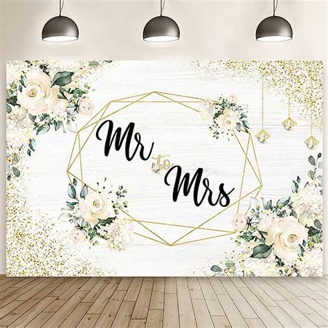 Amazon AIBIIN 7x5ft Mr To Mrs Backdrop Love Is Love White Floral