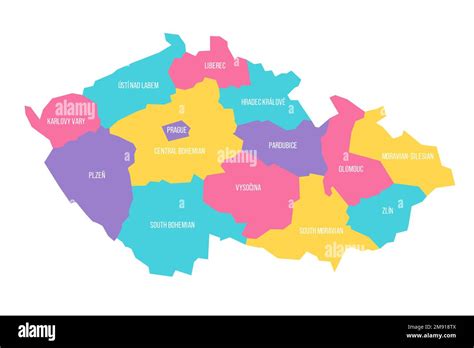 Czech Republic Political Map Of Administrative Divisions Regions