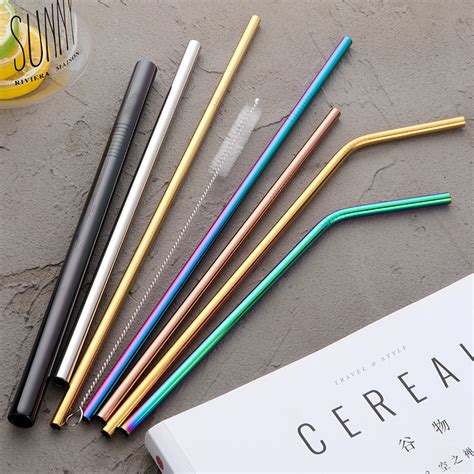 Stainless Steel Metal Reusable Straws Ecohag