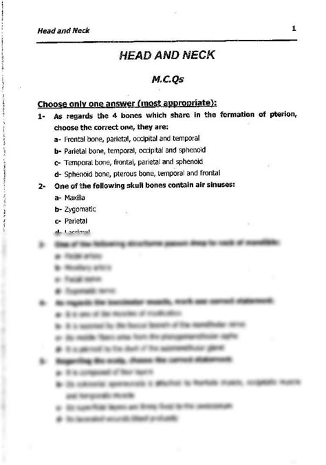 Solution Self Assessment Questions Anatomy Mcq Second Year Questions