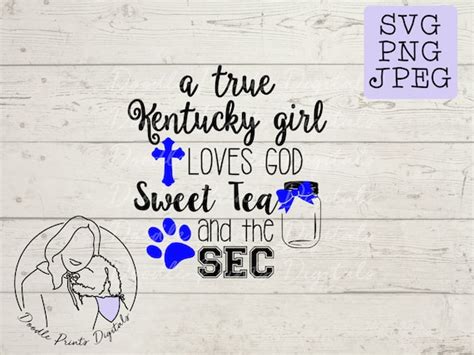 True Kentucky Girl Wildcats Svg Kentucky Svg Cut Files Etsy