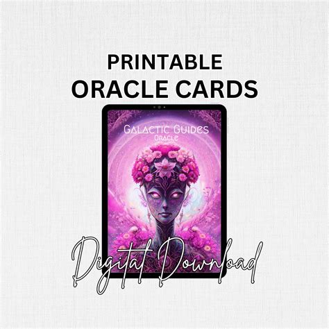 Printable Galactic Guides Oracle Card Deck Daily Affirmation Cards For