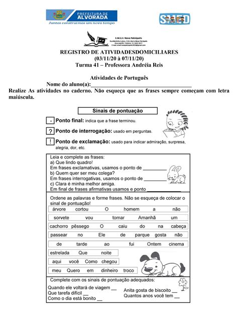 EAD EMEF Nova Petrópolis Turma 41 Prof Andréia Reis Atividades 03 11