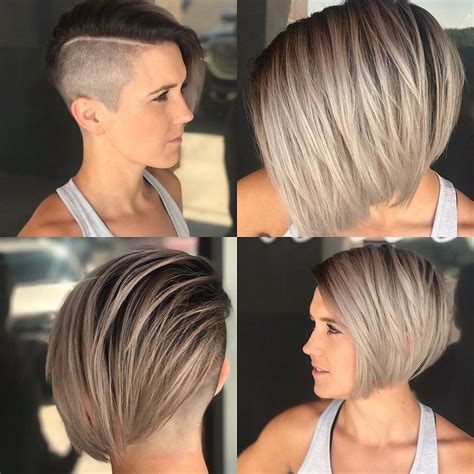 All Sizes Edgy Side Swept Blonde Undercut Bob Flickr Photo