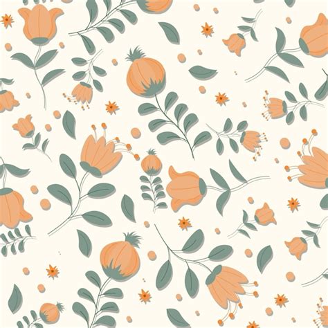 Premium Vector Abstract Hand Draw Floral Pattern Background Vector