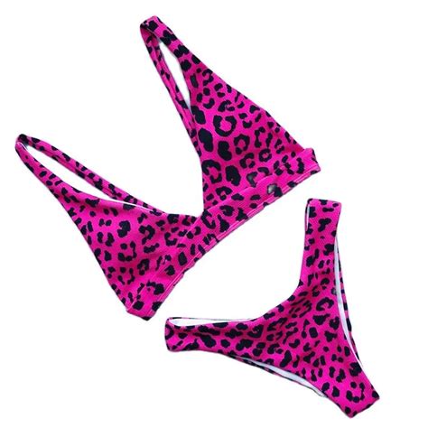 Sexy Bikini Mini Micro traje de baño sui nuevo patrón tipo grande con cuello en V diosa traje de