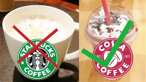 Starbucks Vs Costa Coffee Us Vs British Caf Chain Test Fail Youtube