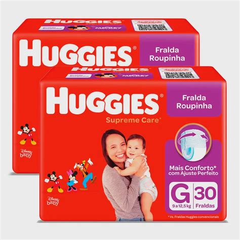 Kit De Fralda Roupinha Huggies Supreme Care Tamanho G 60 Unidades No