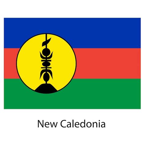 Premium Vector Flag Of The Country New Caledonia Vector Illustration