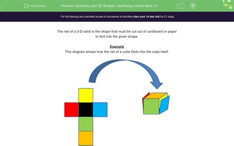 Nets Of Cube And Cuboid Worksheet - Worksheet Identifying Nets For A ...