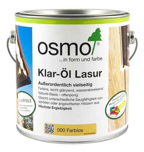 Osmo Klar L Lasur Farblos Jetzt Kaufen Holz Kunz De