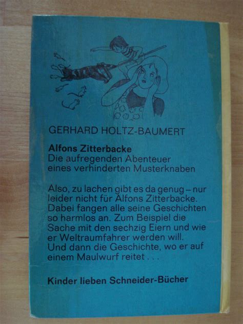 Altes Kinderbuch Alfons Zitterbacke Gerhard Holtz Baumert Seltene