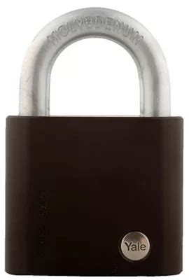 Y Yale Black Series Hardened Steel Padlock Molybdenum