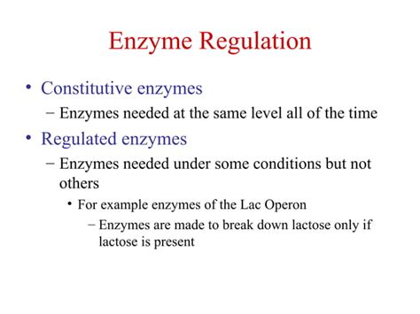 enzyme regulation