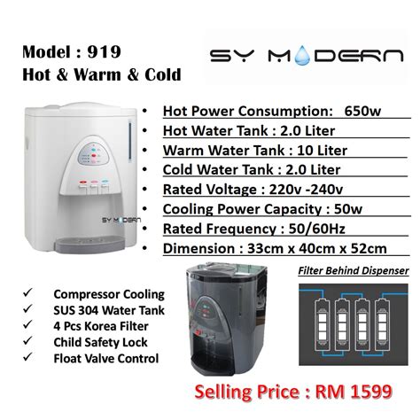 Hot Warm Cold Water Dispenser Filter SY Water Filter Sdn Bhd